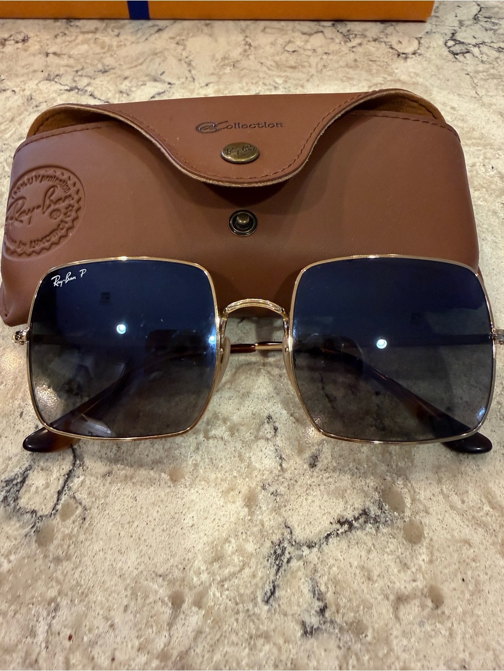 Ray-Ban Gold Metal Sunglass Temples
